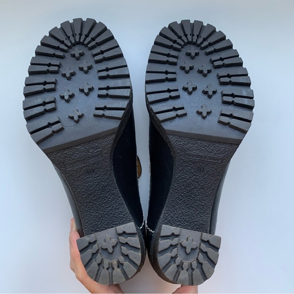 See by Chloe Claudia platform high heel Leather pumps contrast stitching black - Picture 6 of 10